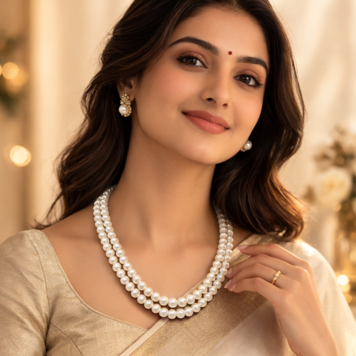 Double layer pearl necklace 2 Double layer pearl necklace 2