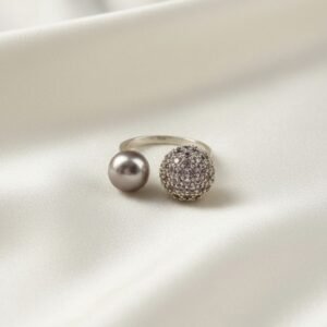 Dual Ball Zircon Ring
