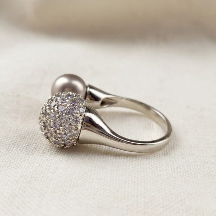 Dual Ball Zircon Ring-03 Dual Ball Zircon Ring-03