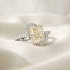 Lemon Quartz CZ Princess Ring - 01