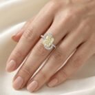 Lemon Quartz CZ Princess Ring - 02