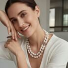 Premium double layered designer baroque pearl swaroski necklace.2