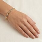 Anti Tarnish Gold Plated Nail Bracelet Stainless Steel Nail Kada-02