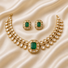 Emerald Lustre Polki Choker Set