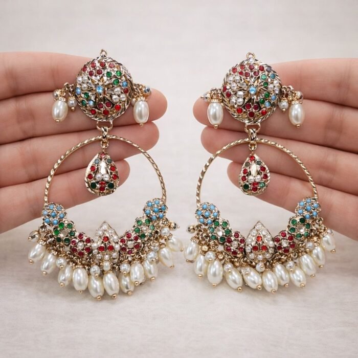 Classic Jadau Chand Baliyaan-01 Classic Jadau Chand Baliyaan-01