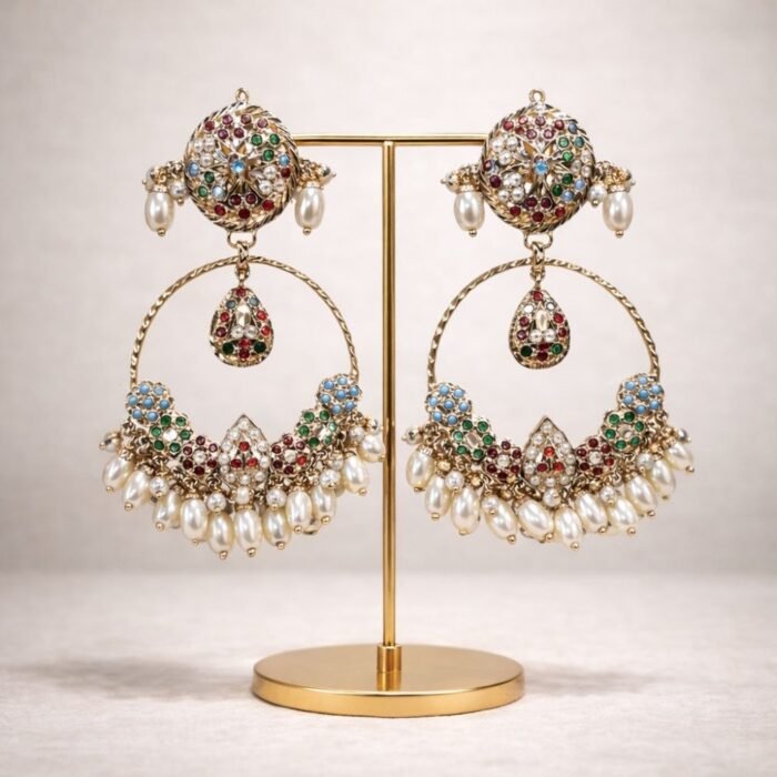 Classic Jadau Chand Baliyaan-02 Classic Jadau Chand Baliyaan-02