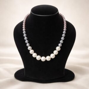 Designer Tri Colour Baroque Pearl Necklace