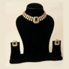 Emerald Lustre Polki Choker Set-01