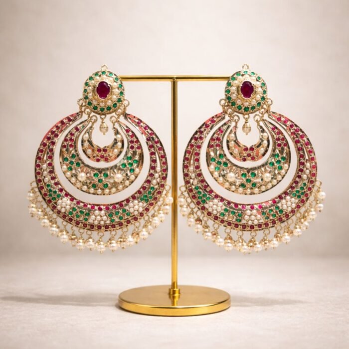 Exquisite Jadau Chandbali -02 Exquisite Jadau Chandbali -02