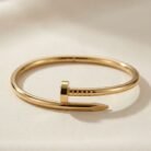 Gold Zirconia Snake Motif Classic Bracelet-04