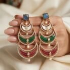 Triple layered exclusive multistone chandbali-01