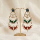 Triple layered exclusive multistone chandbali-03