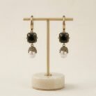 Antique Black & Pearl Drop Statement Earrings-03