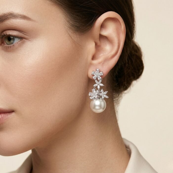 Elegant Pearl Drop Earrings - 02