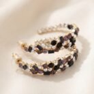 High-end zirconia hoop earrings -4