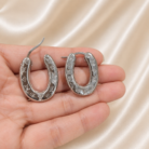 Luxury Monogram Stainless Steel Hoop Earrings-02
