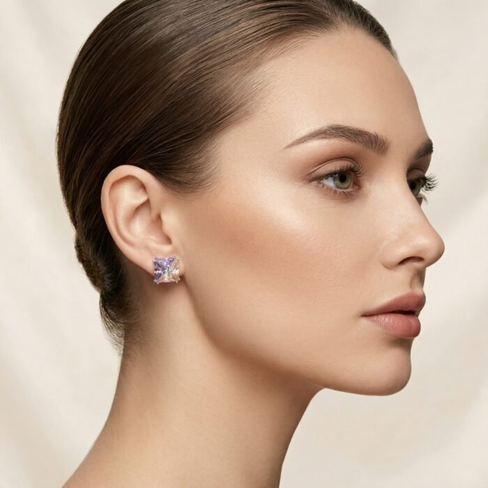 Multi Stone Anti-Tarnish Crystal Studs-02 Multi Stone Anti-Tarnish Crystal Studs-02