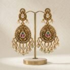 Statement Antique Gold-Finish Kashmiri Earring-03 (1)