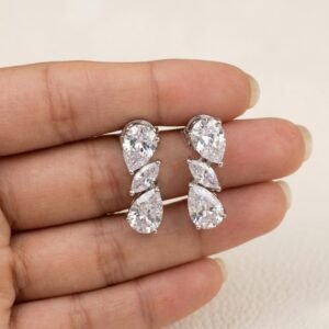 Triple Drop Zirconia Earrings