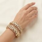 18K Moissanite Polki Bangles-03