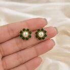 Emerald Pearl Studs-02