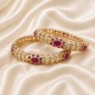 Jadau Ruby Bangles (Set of 2)-01