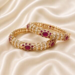 Jadau Ruby Bangles (Set of 2