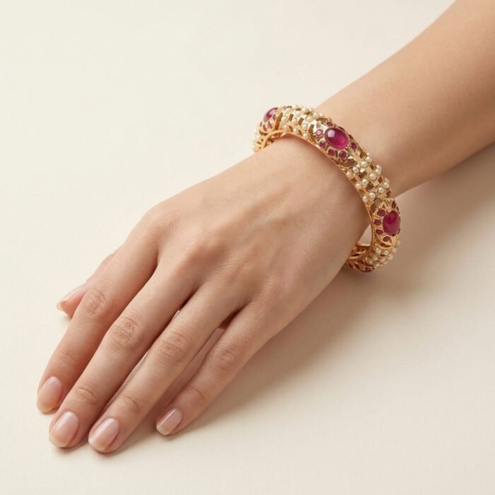 Jadau Ruby Bangles (Set of 2)-02 (1)