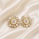 Luxury Pearl Crystal Stud Earrings-01