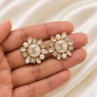 Luxury Pearl Crystal Stud Earrings-02
