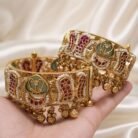 Royal Pota Stone & Pearl Openable Bangles-02