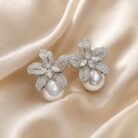 Luxury Cubic Zirconia Pearl Earrings-01