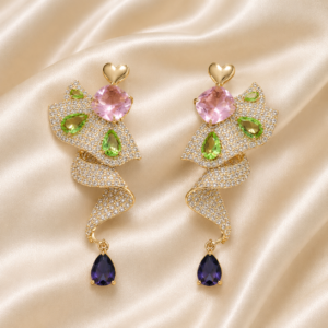 3D Zirconia Earrings