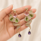 3D zirconia earrings-04
