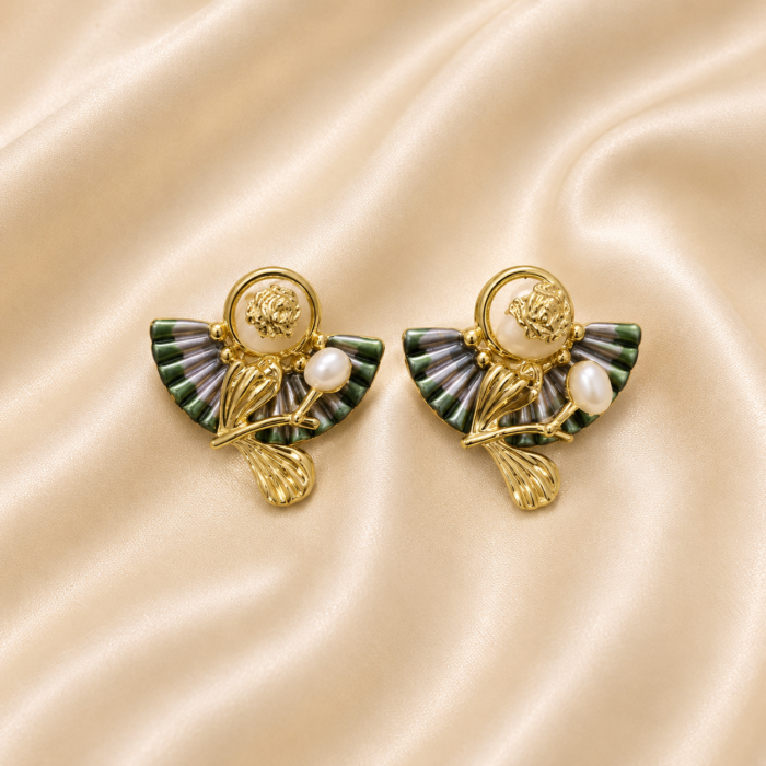 Classy designer pearl studs-01