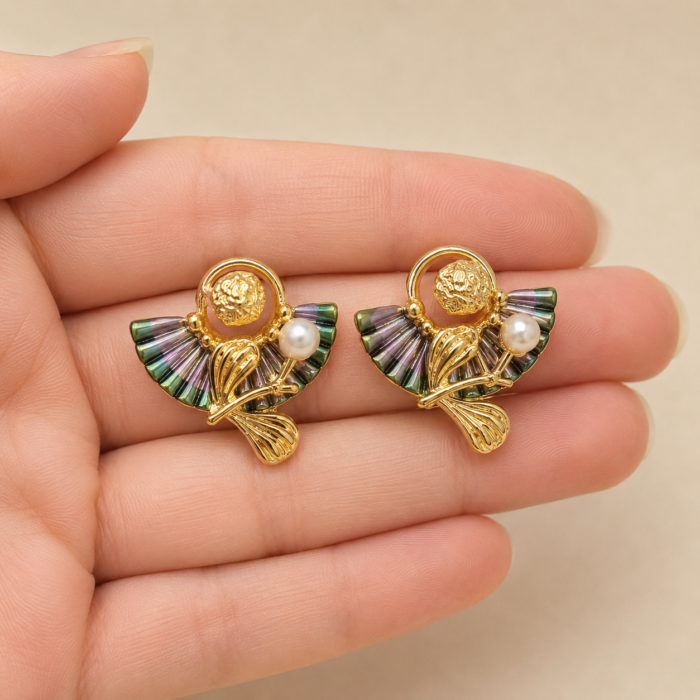Classy designer pearl studs-02