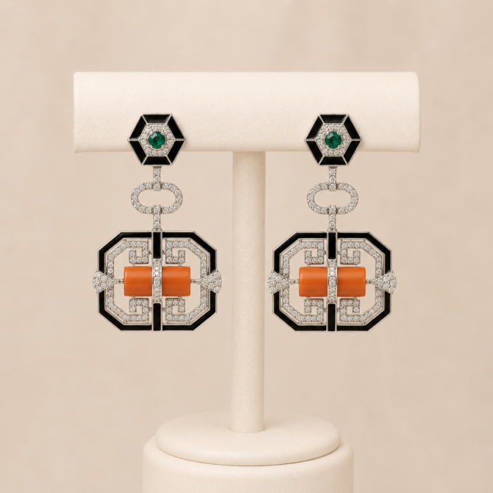 Coral luxury statement earrings-02