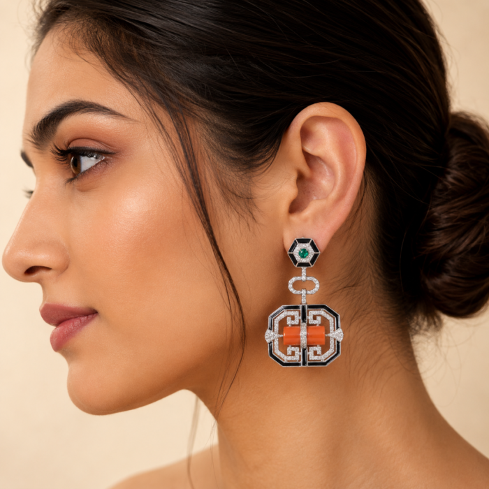 Coral luxury statement earrings-03