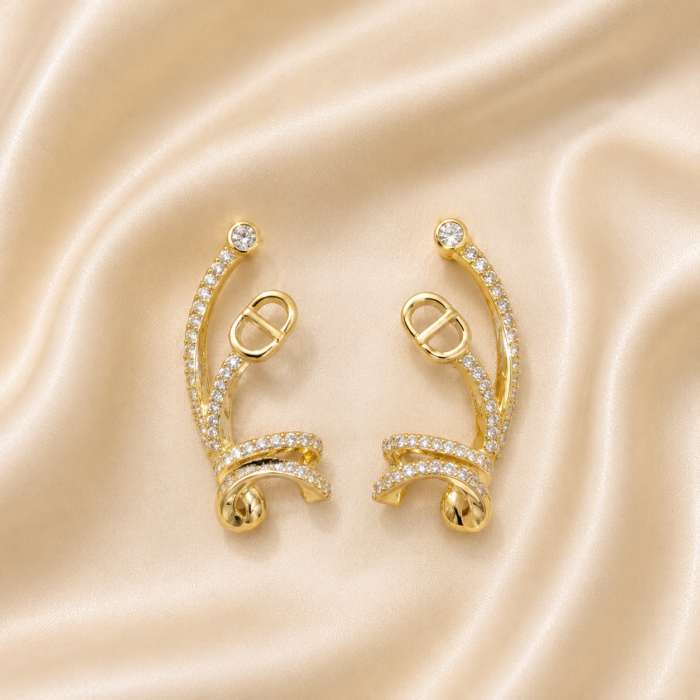Elegant curve earrings-01