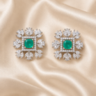 Geometrical 3d floral statement studs01