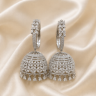 Premium AD siver jhumka-01