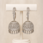 Premium AD siver jhumka-03