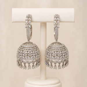 Premium AD Sliver Jhumka