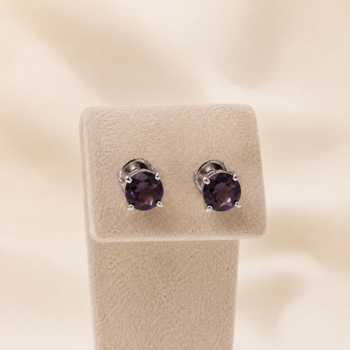 Puple solitare studs -03