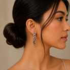 Stainless steel logo shape earrings-01