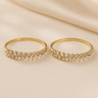 316L Stainless Steel Bangle Bracelet with Crystal Stones, Elegant Zigzag Design 1499-2